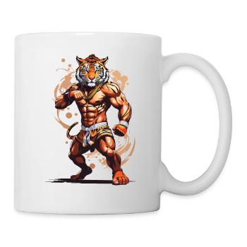 Tiger Spirit Kickboxing et Muay Thai Design - Mug blanc - blanc - Droite