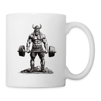 Wikinger Bodybuilder Fitness Ästhetik - Tasse - Weiß - Rechts