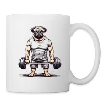 Muscular Pug Gym and Dog Lover - Mug - white - Right