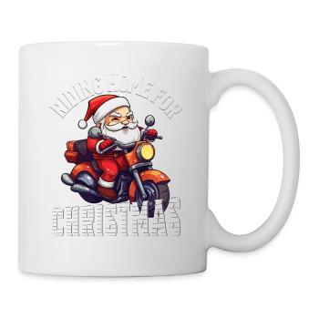 Santa Claus Motorcycle Sunglasses Christmas - Mug - white - Right
