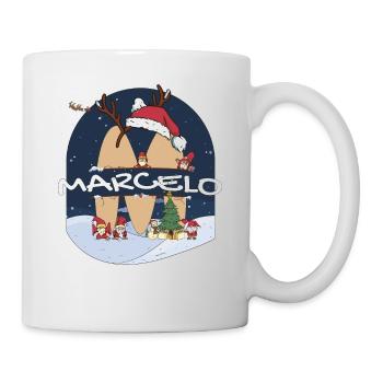 Génial Marcelo nom w chapeau de père Noël dans le thème de Noël - Mug blanc - blanc - Droite