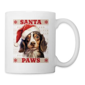 Dog Christmas Santa Paws Merry Dogmas Ugly - Mug - white - Right