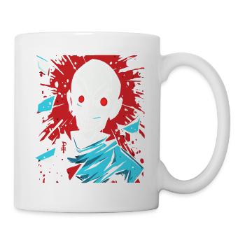 Grinsender böser Cartoon Nosferatu Vampir - Tasse - Weiß - Rechts