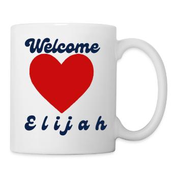 Elijah willkommen - Tasse - Weiß - Rechts