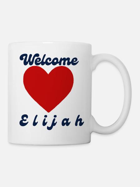 Elijah willkommen - Tasse - Weiß