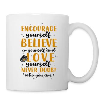 Encouragez la foi dont l’amour ne doute jamais - Mug blanc - blanc - Droite