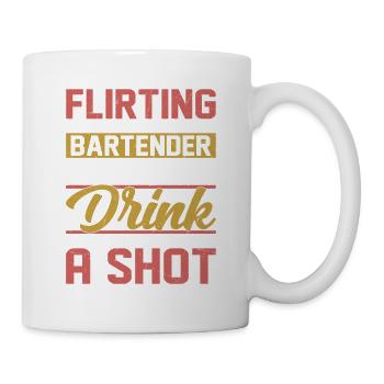 Flirting With The Bartender Bartender Cocktail Bar - Mug - white - Right