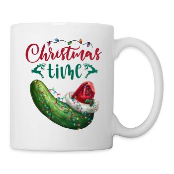 Merry Christmas Funny Christmas Cucumber - Mug - white - Right