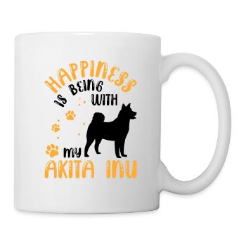 L’Akita Inu rend heureux l’Akita japonais - Mug blanc - blanc - Droite