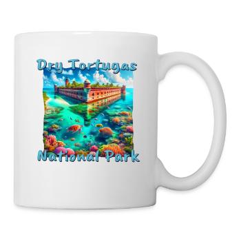 Dry Tortugas National Park Florida – Grunge Style - Mug - white - Right