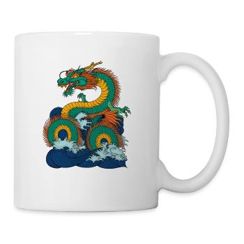 Japanese sea god Ryujin - Mug - white - Right