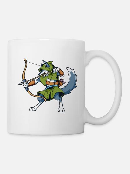 RPG Personnage - Ranger - Chasseur - Loup - Mug blanc - blanc