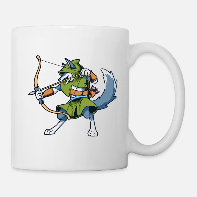 RPG Personnage - Ranger - Chasseur - Loup - Mug blanc - blanc