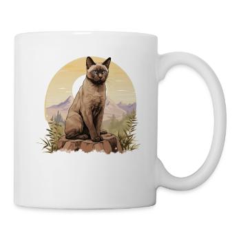 Burmese Cat Burma Katze - Tasse - Weiß - Rechts