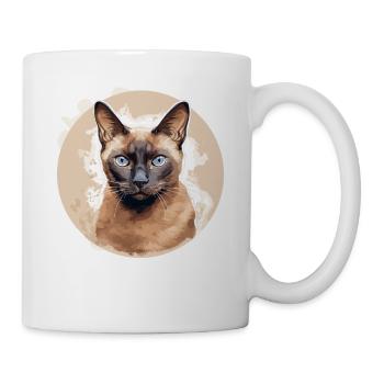 Burmese Cat Burma Katze - Tasse - Weiß - Rechts