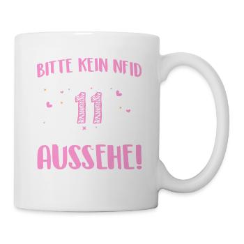 Bitte kein Neid, weil ich mit 11 so gut aussehe! - Tasse - Weiß - Rechts