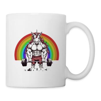 Bodybuilder Unicorn Workout Magic Saying - Mug - white - Right
