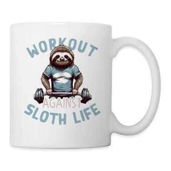 Paresseux Entraînement Motivation Musculation Dicton - Mug blanc - blanc - Droite