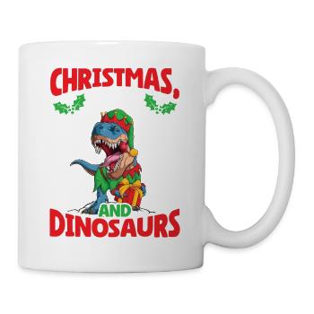 Dino Boy Enfants Noël Amour Dinosaure - Mug blanc - blanc - Droite