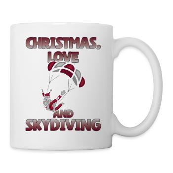 Parachutisme Amour de Noël et parachutisme - Mug blanc - blanc - Droite