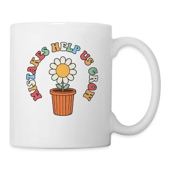 Mistakes Help Us Grow Teacher Inspirational Quote - Tasse - Weiß - Rechts