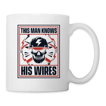 This Man Knows His Wires Electronics Technician - Mug - white - Right