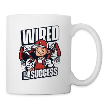 Wired For Success Electronics Technician Electrical Engineer - Mug - white - Right