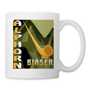 ALPHORN BLÄSER - Tasse - Weiß - Rechts