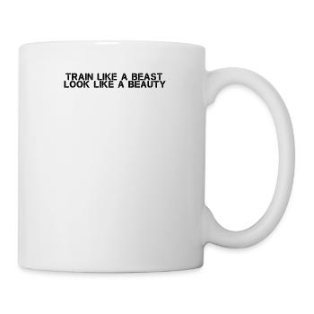 Fitness - Entraînez-vous comme une bête, ayez l’air d’une beauté - Mug blanc - blanc - Droite