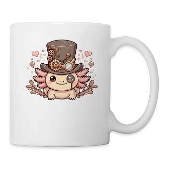Kawaii Steampunk Axolotl Fantasy Axolotl Lover - Mug - white - Right