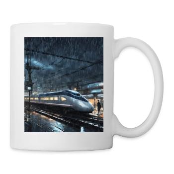 Nacht Tokio Zug - Tasse - Weiß - Rechts