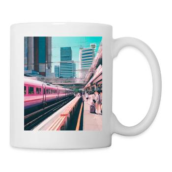 Bahnhof Tokio - Tasse - Weiß - Rechts