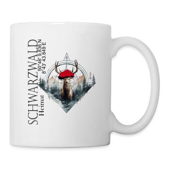 At home in the Black Forest, real love of home - Mug - white - Right