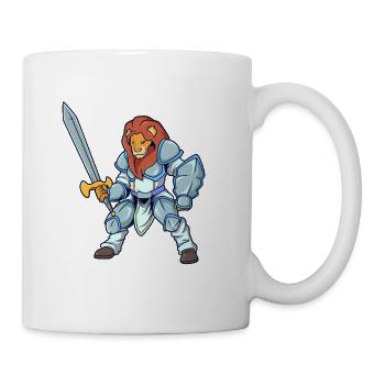 Rollenspiel-Charakter - Paladin - Löwe - Tasse - Weiß - Rechts