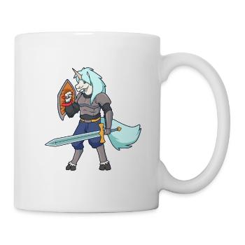 Rollenspiel-Charakter - Paladin - Einhorn - Tasse - Weiß - Rechts