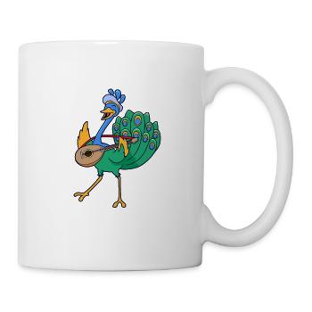 RPG Character - Bard - Minstrel - Peacock - Mug - white - Right