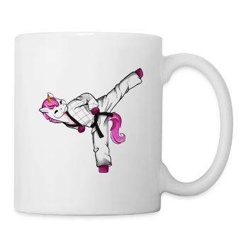 Cartoon Unicorn Doing Hapkido - Mug - white - Right