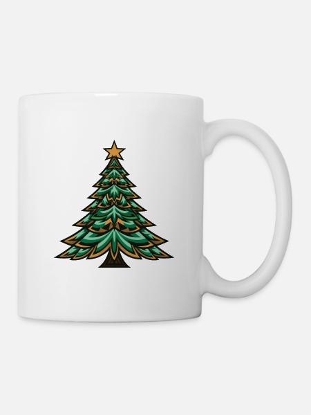 Weihnachtsbaum Weihnachten - Tasse - Weiß