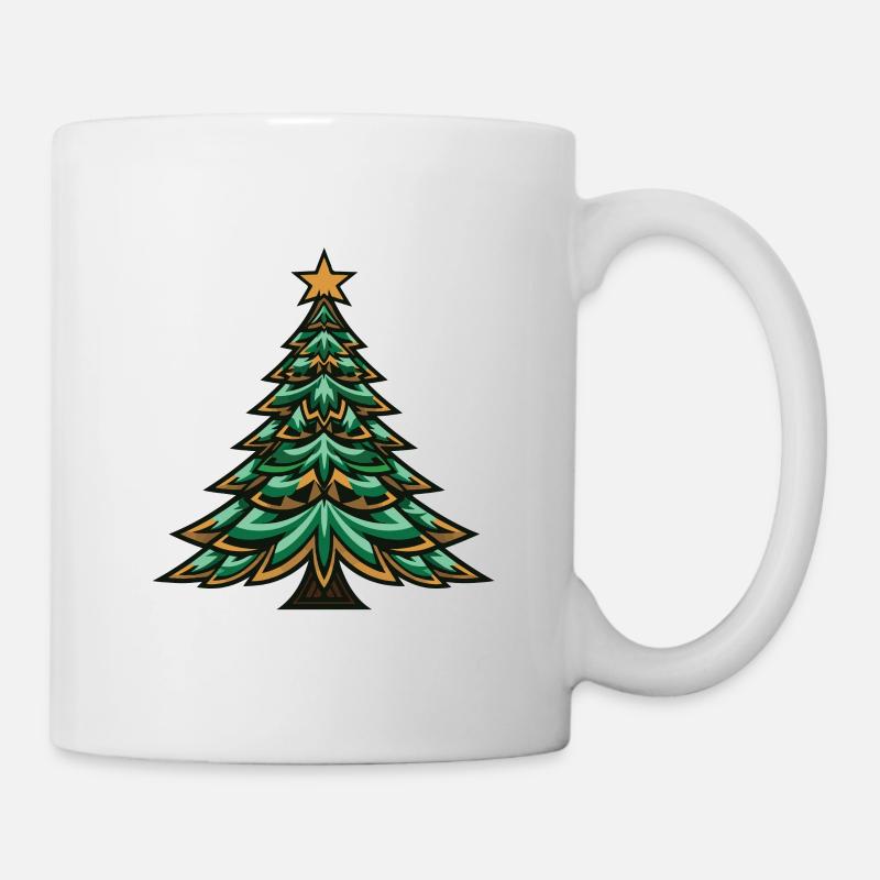 Weihnachtsbaum Weihnachten - Tasse - Weiß