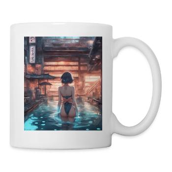 Natation au Japon - Mug blanc - blanc - Droite