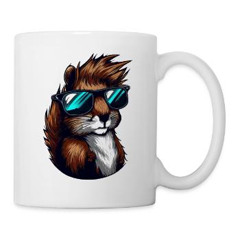Cool Squirrel with Sunglasses – Stylish - Mug - white - Right