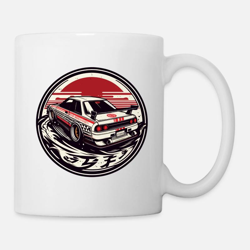 Japanese style car, JDM - Mug - white