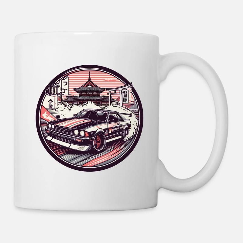 Japanese style car, JDM - Mug - white