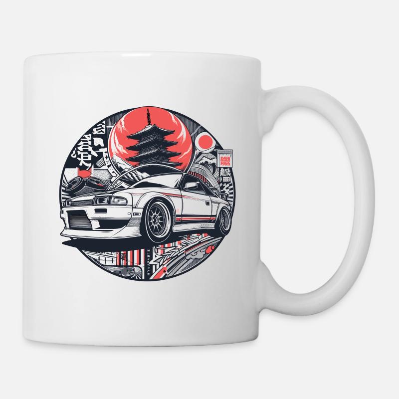 Japanese style car, JDM - Mug - white