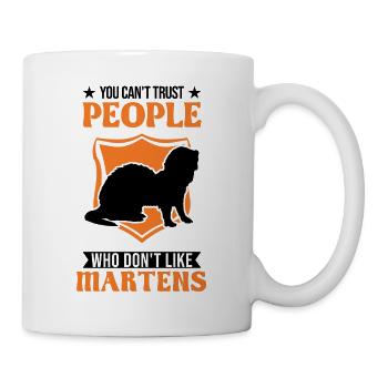 Martre Cadeau Vison Blaireau Martre des pins - Mug blanc - blanc - Droite