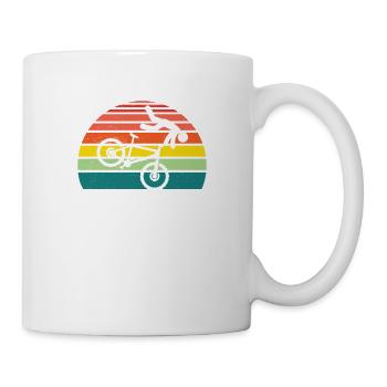 Rétro je fais mes propres cascades vélo amateurs Vintage jeu de mots - Mug blanc - blanc - Droite