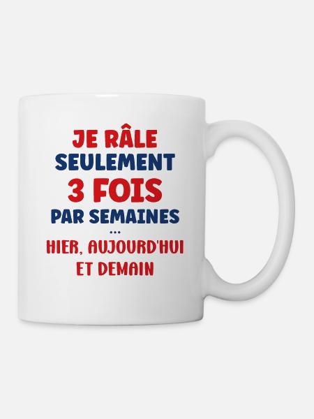 Je rale seulement 3 fois - Mug blanc - blanc