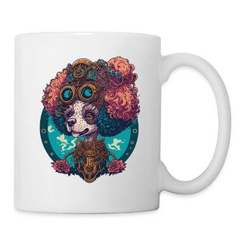 Steampunk caniche esthétique chien Design - Mug blanc - blanc - Droite