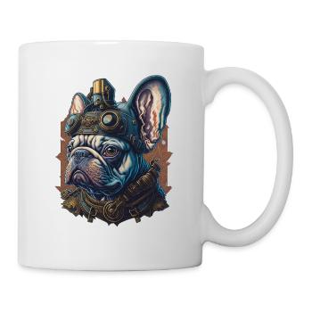 Retro French Bulldog Steampunk Dog - Mug - white - Right