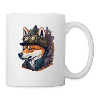 Steampunk Shiba Inu Retro Dogs Design - Mug - white - Right
